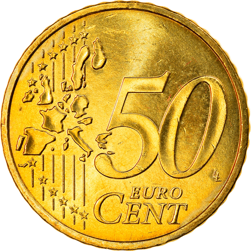 Monaco, 50 Euro Cent, Prince Rainier III, 2003, Paris, MS(63), Brass