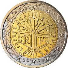 France, 2 Euro, 2003, Paris, SPL, Bi-Metallic, Gadoury:8., KM:1289