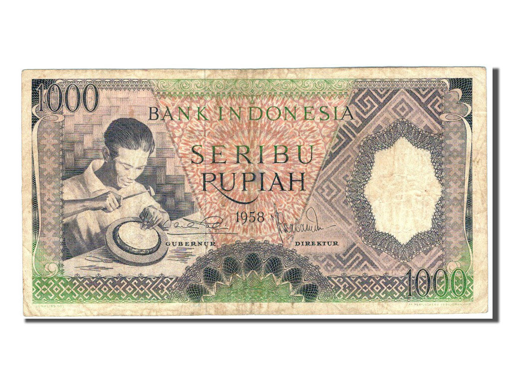 Indonesia, 1000 Rupiah, 1958, KM #62, VF(20-25), XJW
