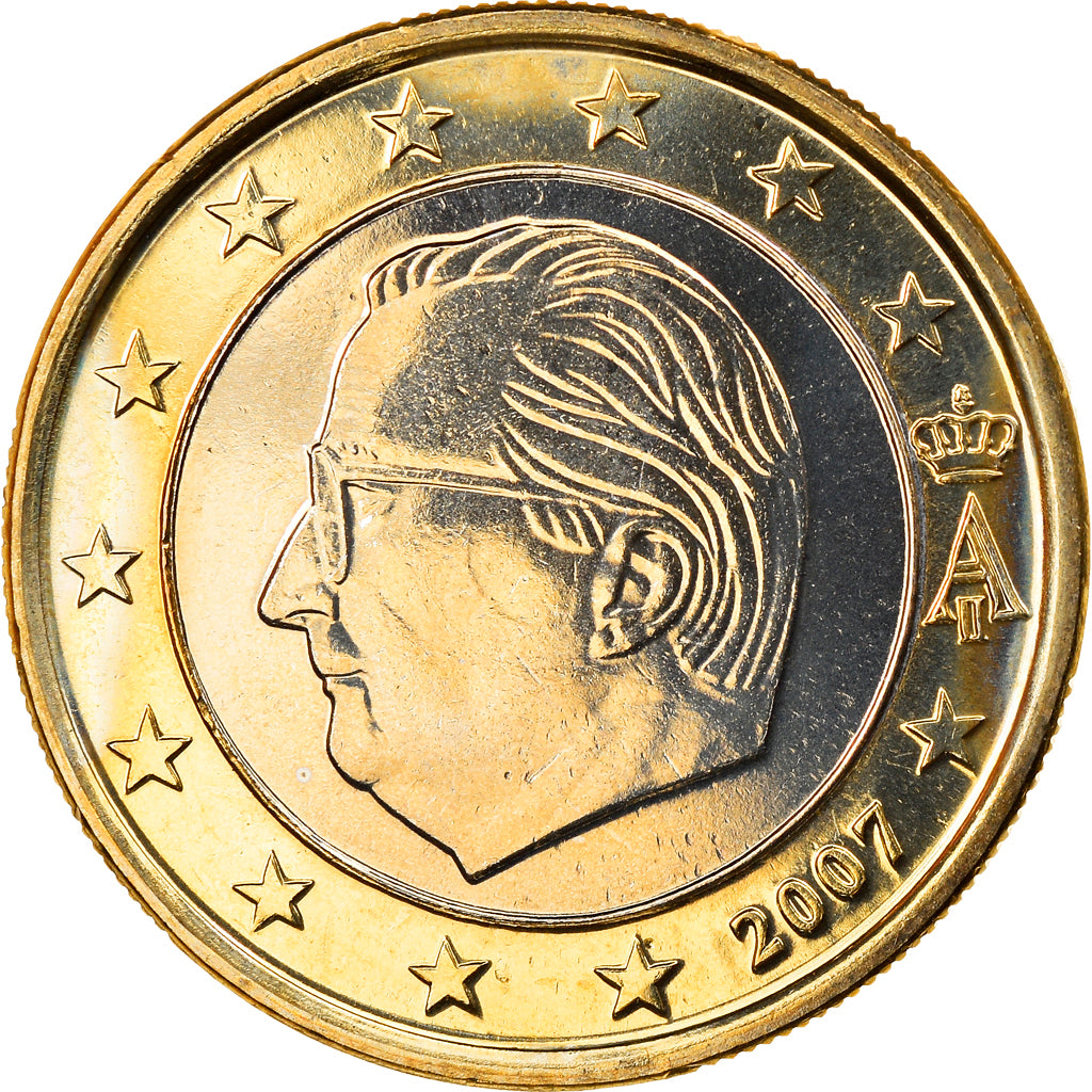 Belgium, Euro, 2007, Brussels, MS(63), Bi-Metallic, KM:245
