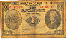 Banknote, Netherlands Indies, 1 Gulden, 1943, VF(20-25)