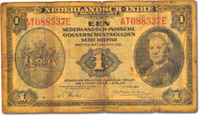 Billet, Netherlands Indies, 1 Gulden, 1943, TB