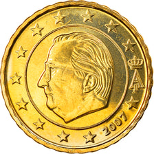 Bélgica, 10 Euro Cent, 2007, Brussels, SC, Latón, KM:242