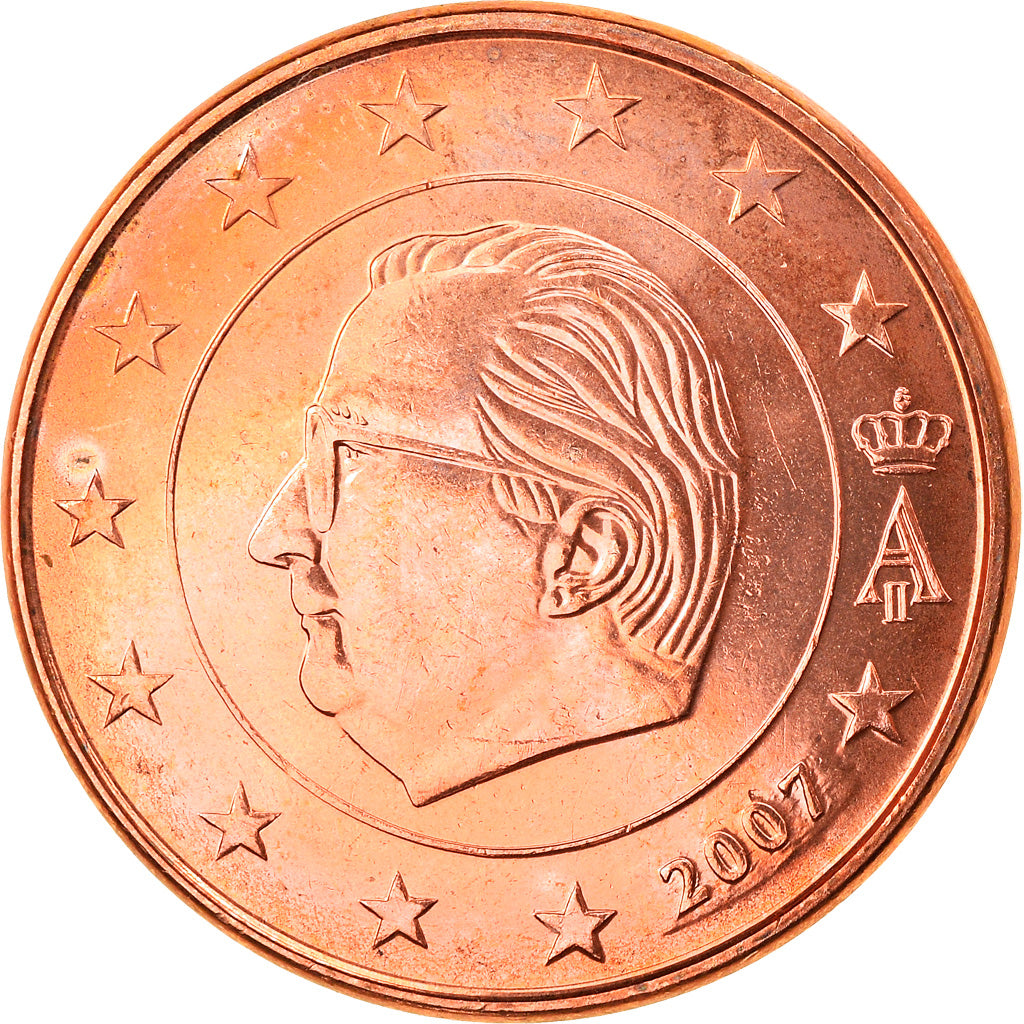 Belgium, 5 Euro Cent, 2007, Brussels, MS(63), Copper Plated Steel, KM:226