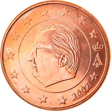 Belgium, 5 Euro Cent, 2007, Brussels, MS(63), Copper Plated Steel, KM:226