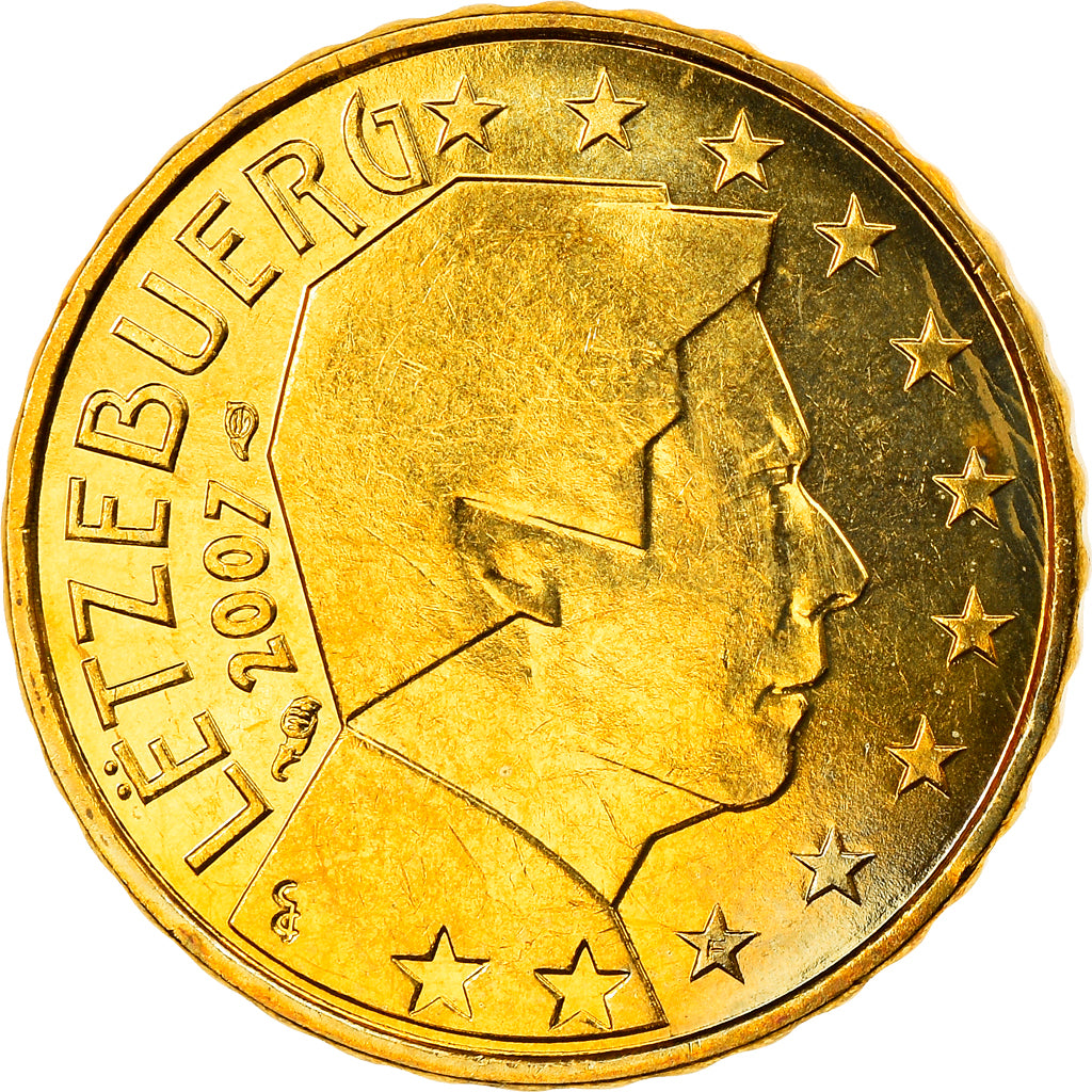 Luxembourg, 10 Euro Cent, 2007, SPL, Laiton, KM:89