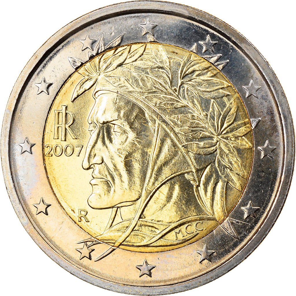 Italy, 2 Euro, 2007, Rome, MS(63), Bi-Metallic, KM:217