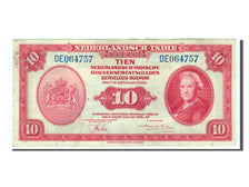 Banconote, INDIE OLANDESI, 10 Gulden, 1943, BB+
