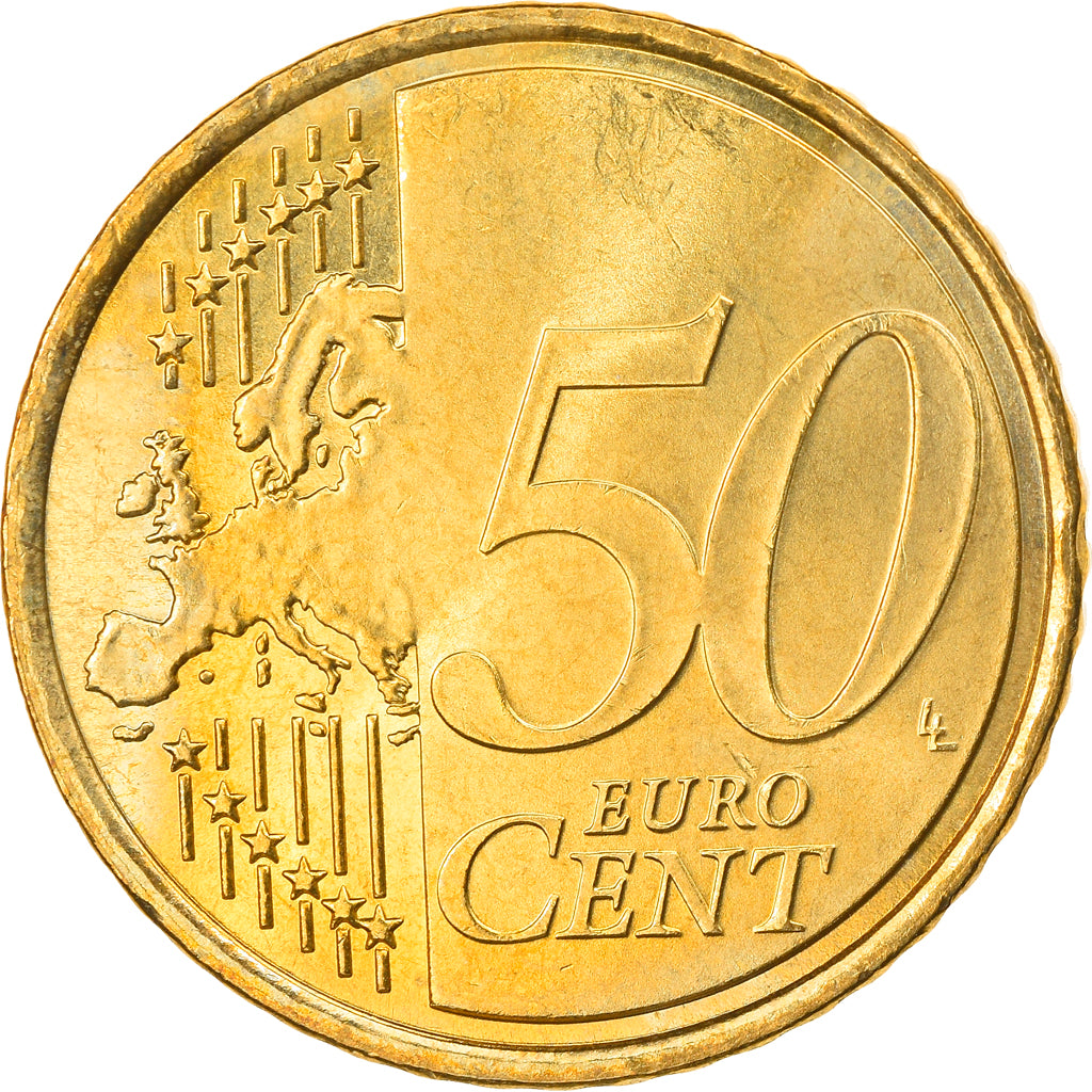 Spain, 50 Euro Cent, 2008, Madrid, MS(63), Brass, KM:1072