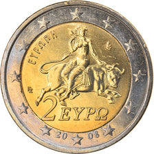 Greece, 2 Euro, 2008, Athens, MS(63), Bi-Metallic, KM:215