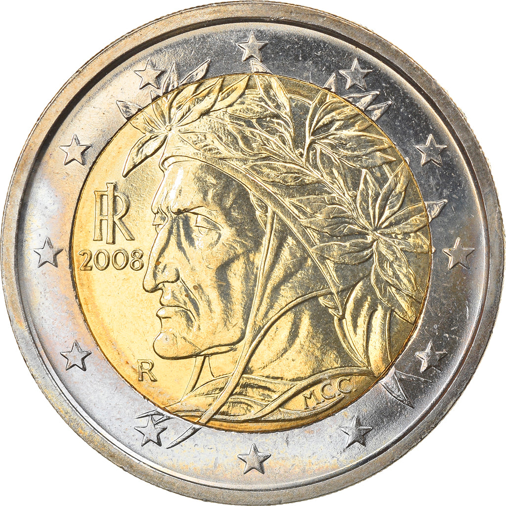 Italy, 2 Euro, 2008, Rome, MS(63), Bi-Metallic, KM:251