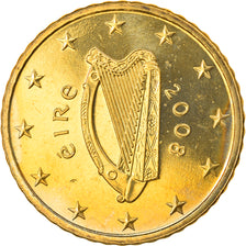 IRELAND REPUBLIC, 50 Euro Cent, 2008, MS(63), Brass, KM:49