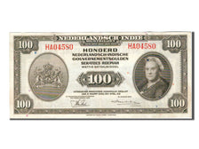 Netherlands Indies, 100 Gulden, 1943, KM #117a, AU(50-53), HA