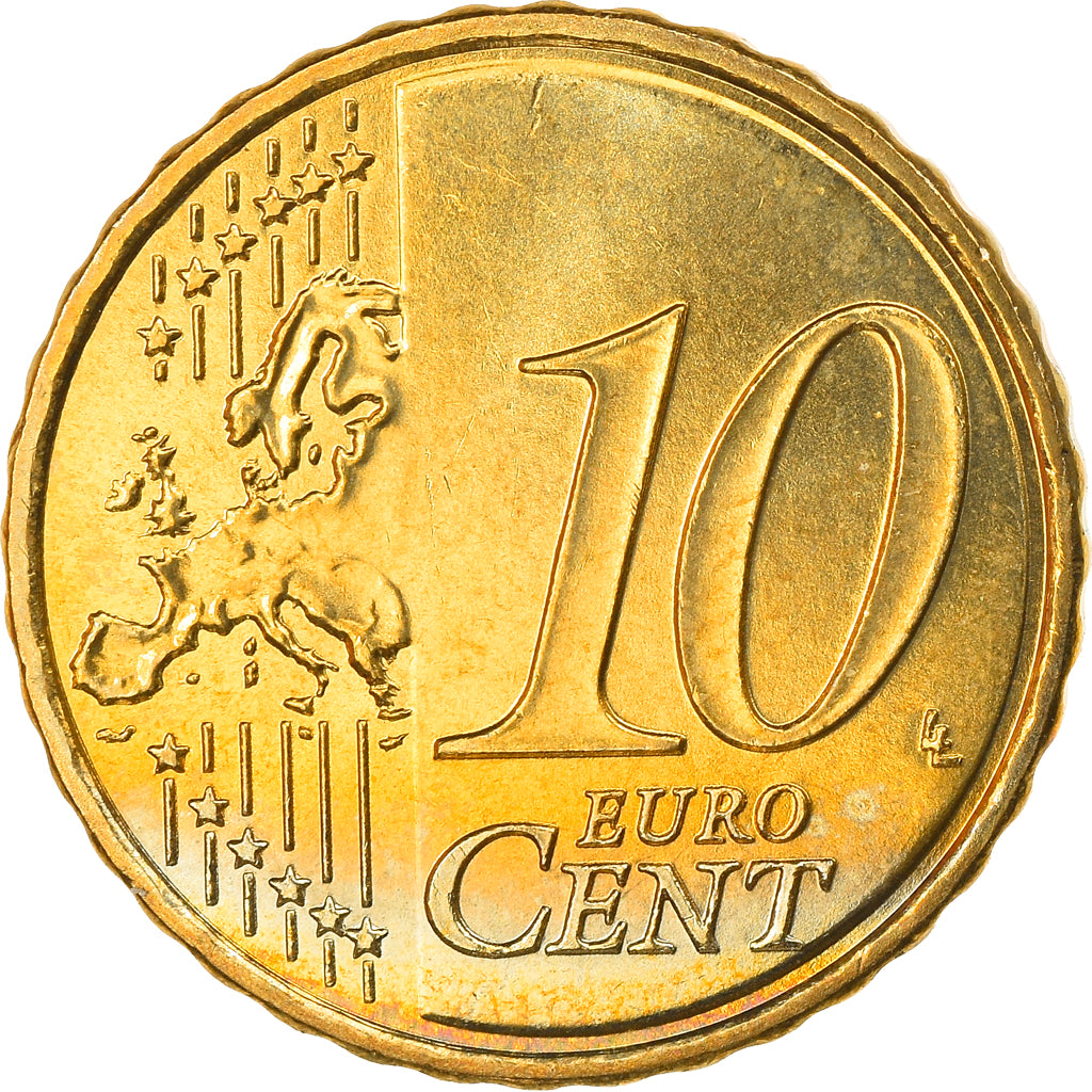Malte, 10 Euro Cent, 2008, Paris, SPL, Laiton, KM:128