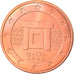 Malta, 2 Euro Cent, 2008, Paris, MS(63), Aço Cromado a Cobre, KM:126