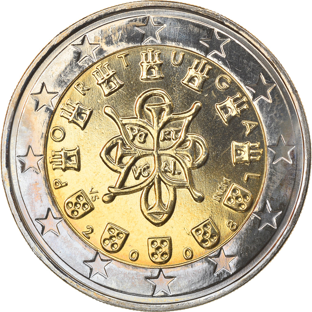 Portugal, 2 Euro, 2008, Lisbon, MS(63), Bi-Metallic, KM:767