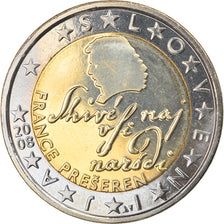 Slovenia, 2 Euro, 2008, Vantaa, MS(63), Bi-Metallic, KM:75