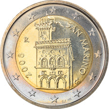 San Marino, 2 Euro, 2008, Rome, MS(63), Bi-Metallic, KM:486