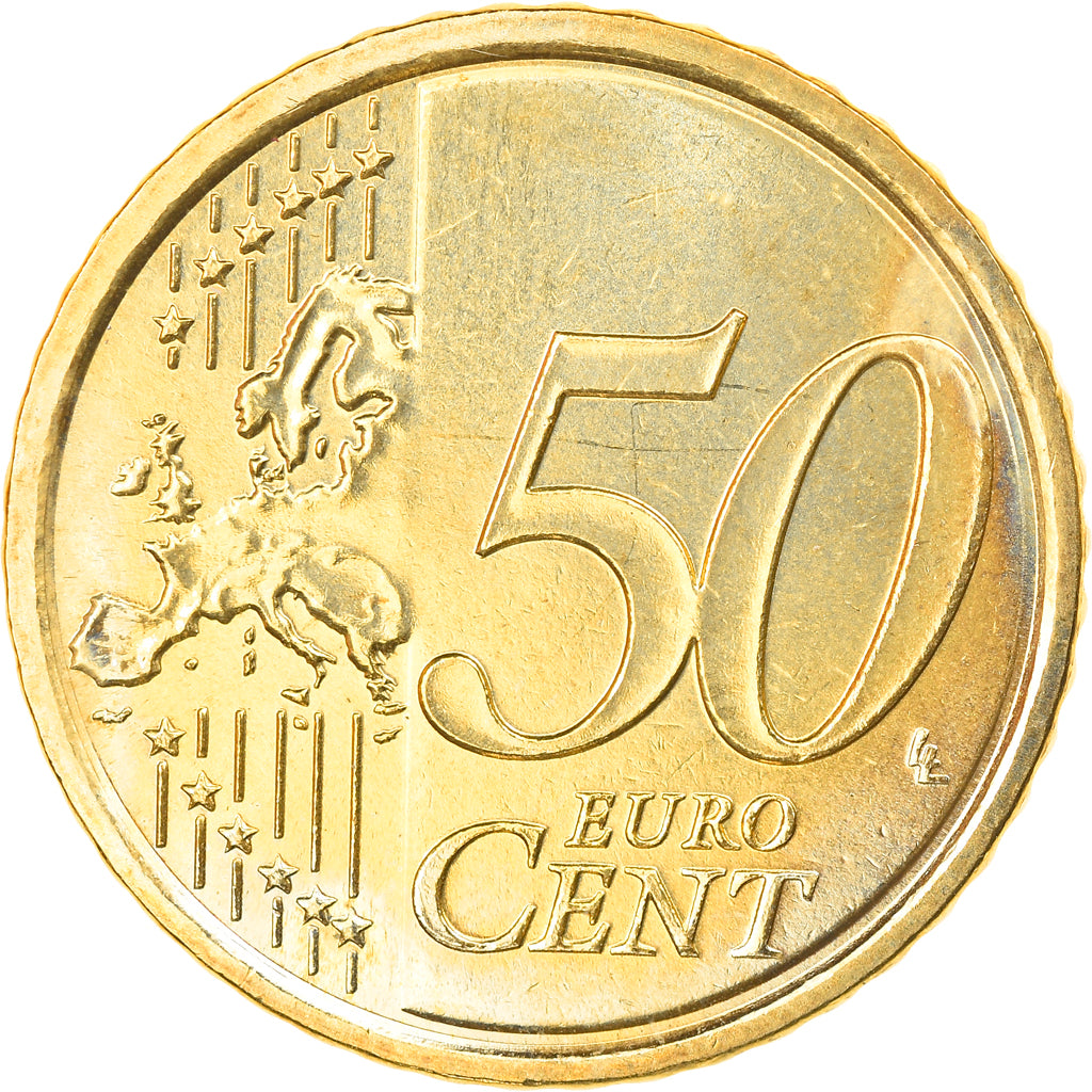 VATICAN CITY, 50 Euro Cent, 2008, Rome, MS(63), Brass, KM:387