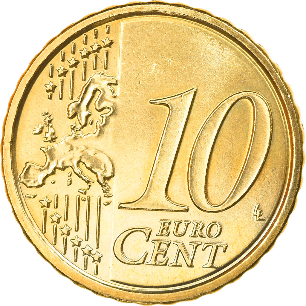 VATICAN CITY, 10 Euro Cent, 2008, Rome, MS(63), Brass, KM:385