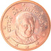 VATICAN CITY, 5 Euro Cent, 2008, Rome, MS(63), Copper Plated Steel, KM:377