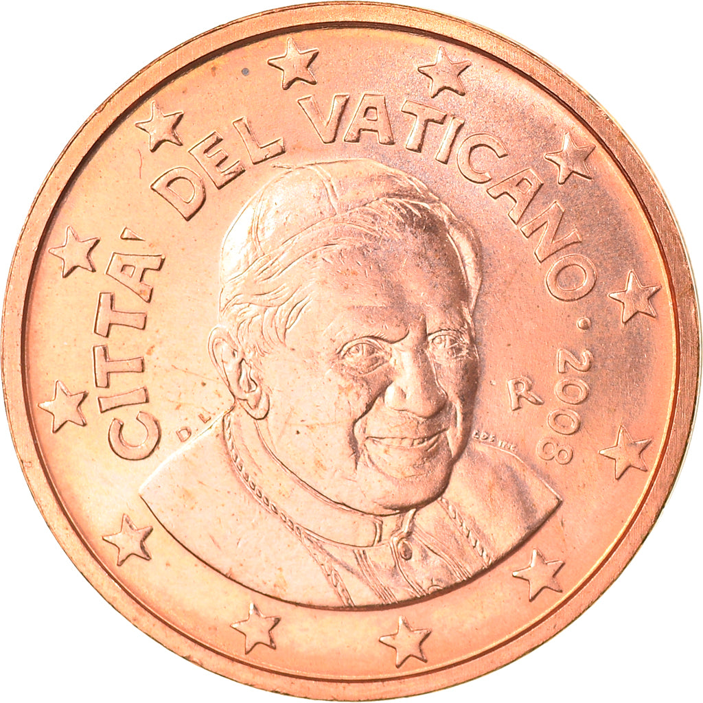 VATICAN CITY, 2 Euro Cent, 2008, Rome, MS(63), Copper Plated Steel, KM:376