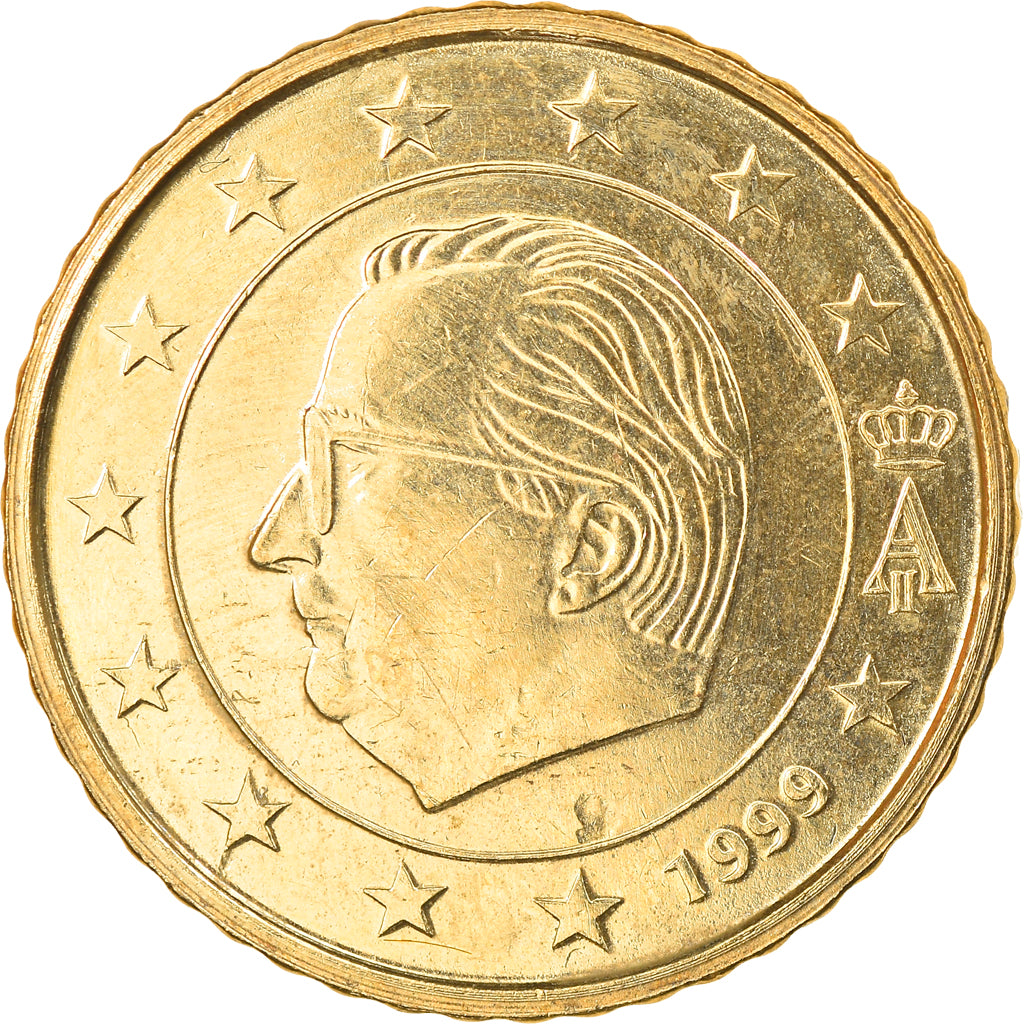 Belgium, 50 Euro Cent, 1999, Brussels, AU(50-53), Brass, KM:229