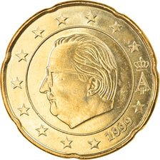 Belgium, 20 Euro Cent, 1999, Brussels, AU(50-53), Brass, KM:228