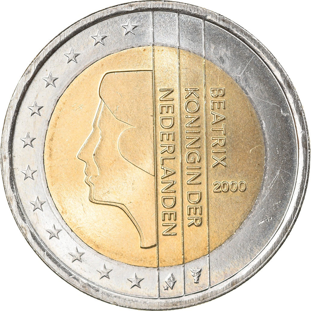 Netherlands, 2 Euro, 2000, Utrecht, AU(50-53), Bi-Metallic, KM:241