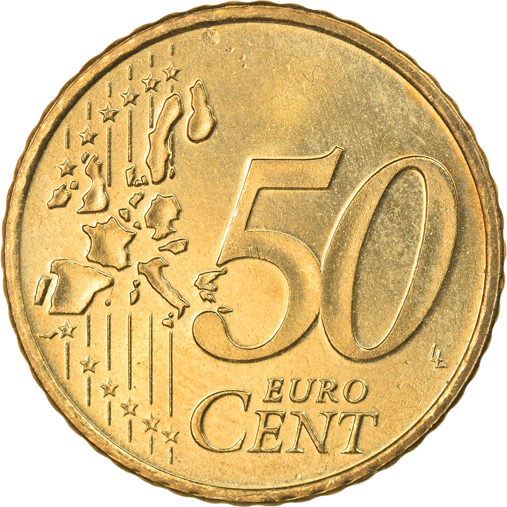Niederlande, 50 Euro Cent, 2000, Utrecht, SS+, Messing, KM:239