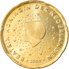 Netherlands, 20 Euro Cent, 2000, Utrecht, AU(50-53), Brass, KM:238