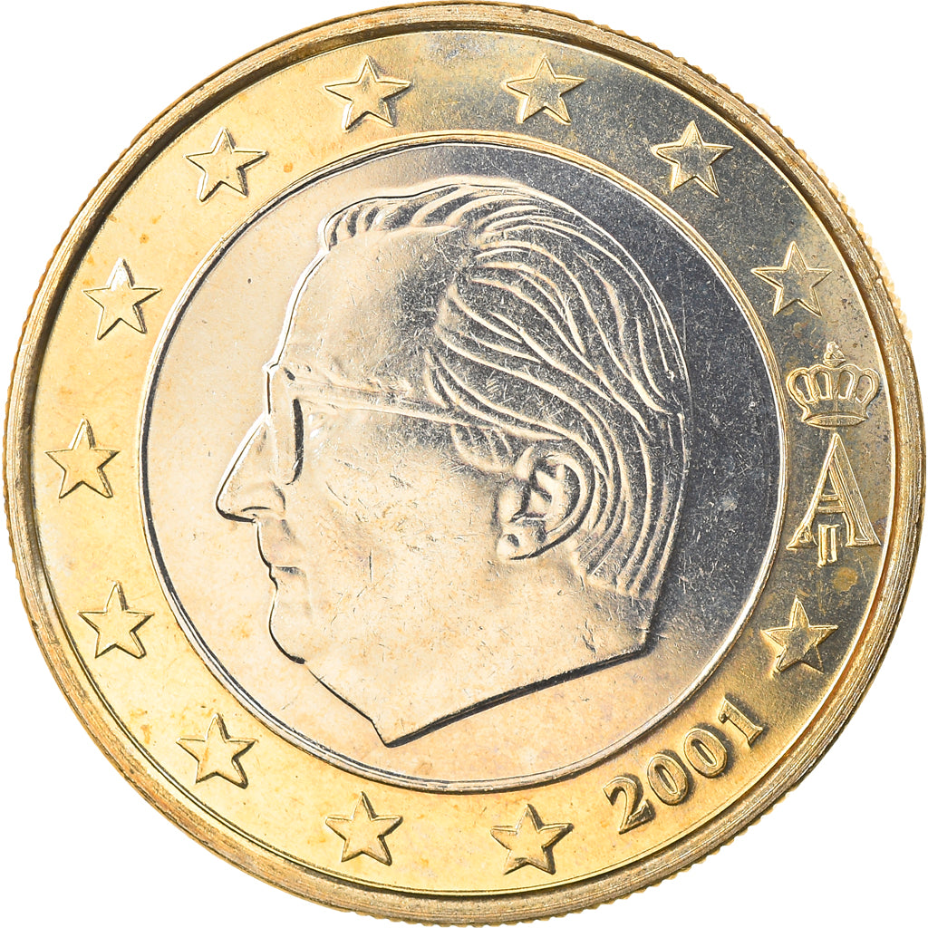 Belgium, Euro, 2001, Brussels, MS(63), Bi-Metallic, KM:230