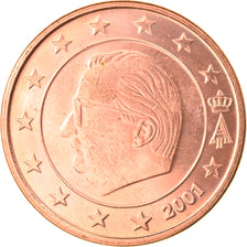 Belgium, 5 Euro Cent, 2001, Brussels, MS(63), Copper Plated Steel, KM:226