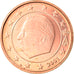 Belgium, Euro Cent, 2001, Brussels, MS(63), Copper Plated Steel, KM:224