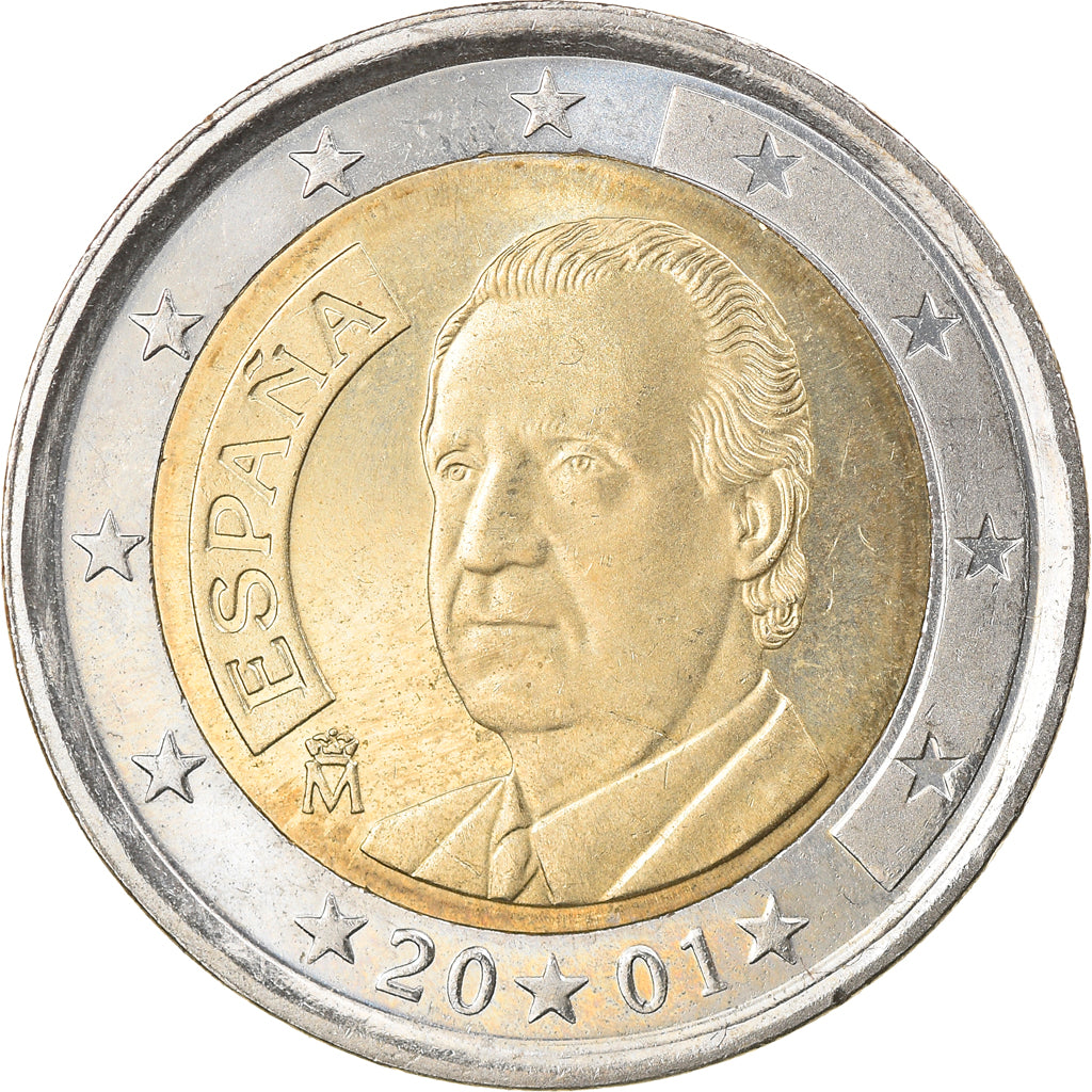 Spain, 2 Euro, 2001, Madrid, MS(63), Bi-Metallic, KM:1047