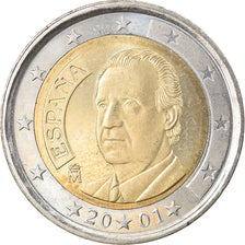 Spain, 2 Euro, 2001, Madrid, MS(63), Bi-Metallic, KM:1047
