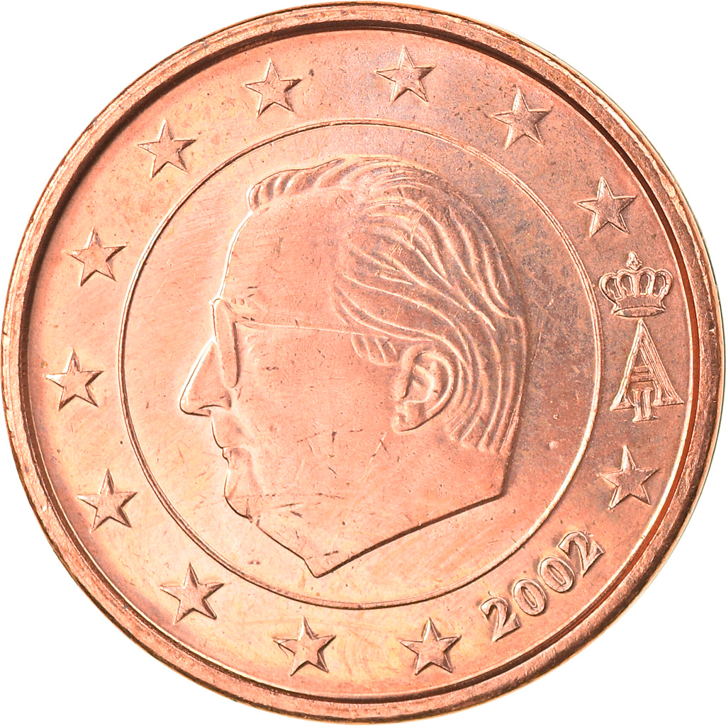Belgio, 2 Euro Cent, 2002, Brussels, BB+, Acciaio placcato rame, KM:225