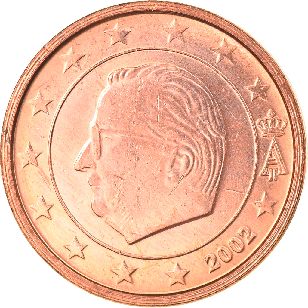 Belgium, Euro Cent, 2002, Brussels, AU(50-53), Copper Plated Steel, KM:224