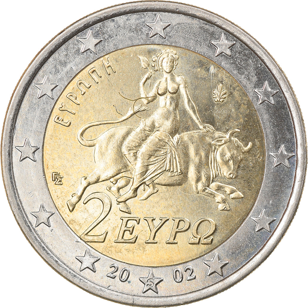 Greece, 2 Euro, 2002, Athens, AU(50-53), Bi-Metallic, KM:188