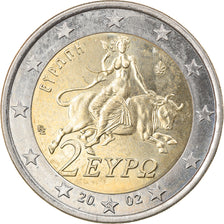 Greece, 2 Euro, 2002, Athens, AU(50-53), Bi-Metallic, KM:188