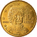 Greece, 10 Euro Cent, 2002, Athens, AU(50-53), Brass, KM:184