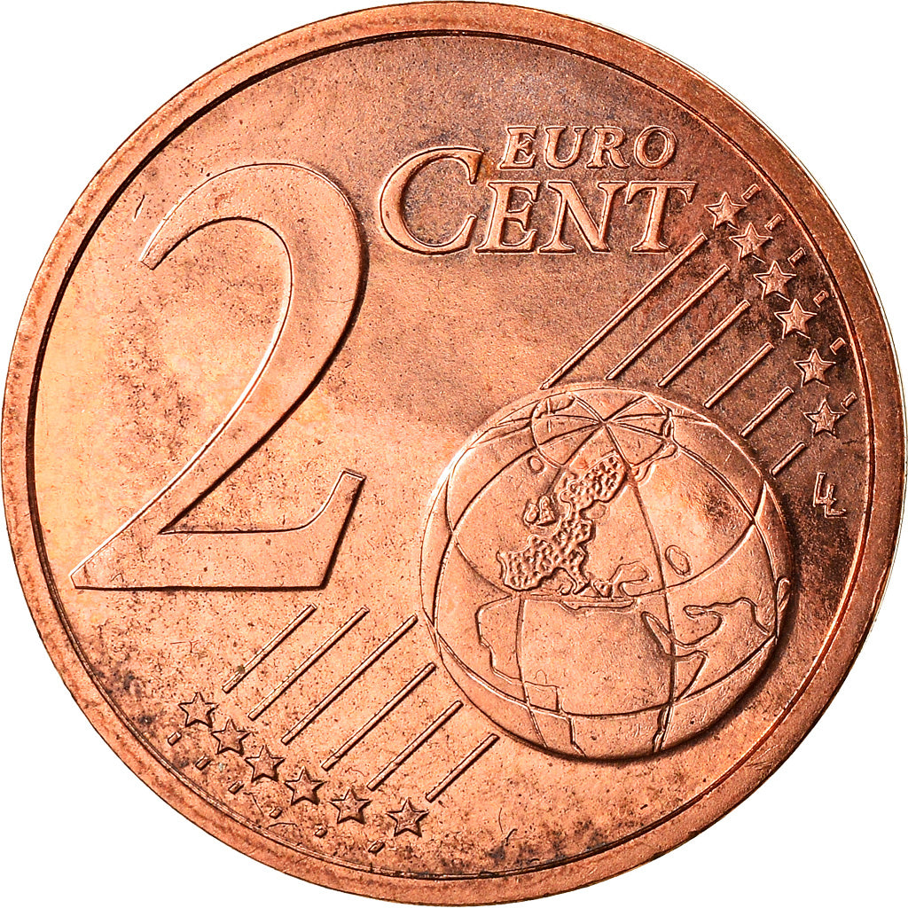 France, 2 Euro Cent, 2002, Paris, BU, MS(63), Copper Plated Steel, Gadoury:2