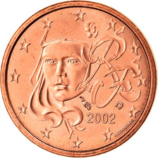 France, Euro Cent, 2002, Paris, BU, MS(63), Copper Plated Steel, KM:1282