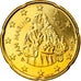 San Marino, 20 Euro Cent, 2011, Rome, MS(63), Brass, KM:483