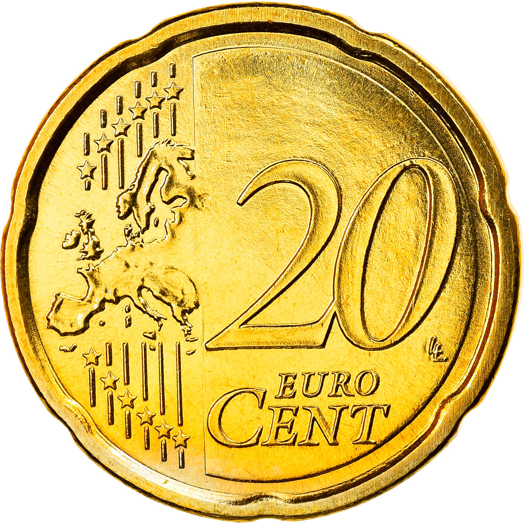 San Marino, 20 Euro Cent, 2011, Rome, MS(63), Brass, KM:483