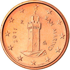 San Marino, Euro Cent, 2011, Rome, MS(63), Copper Plated Steel, KM:440
