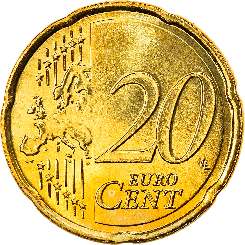 Países Bajos, 20 Euro Cent, 2014, Utrecht, SC, Latón
