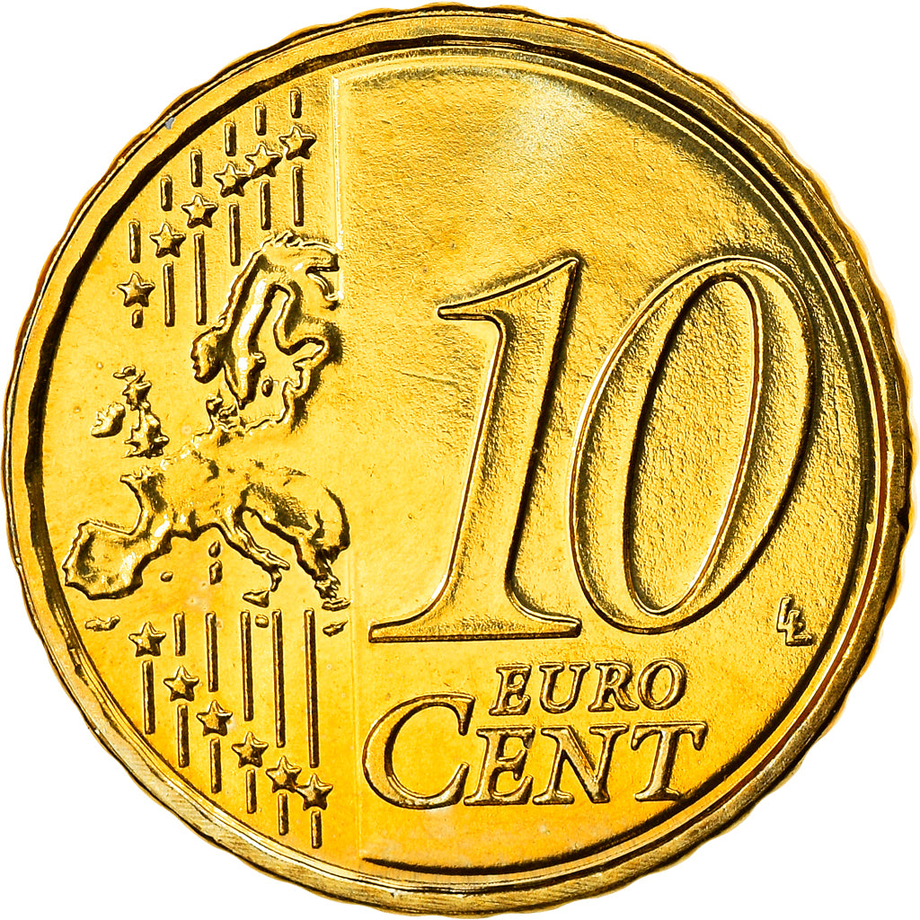 Países Baixos, 10 Euro Cent, 2014, MS(63), Latão