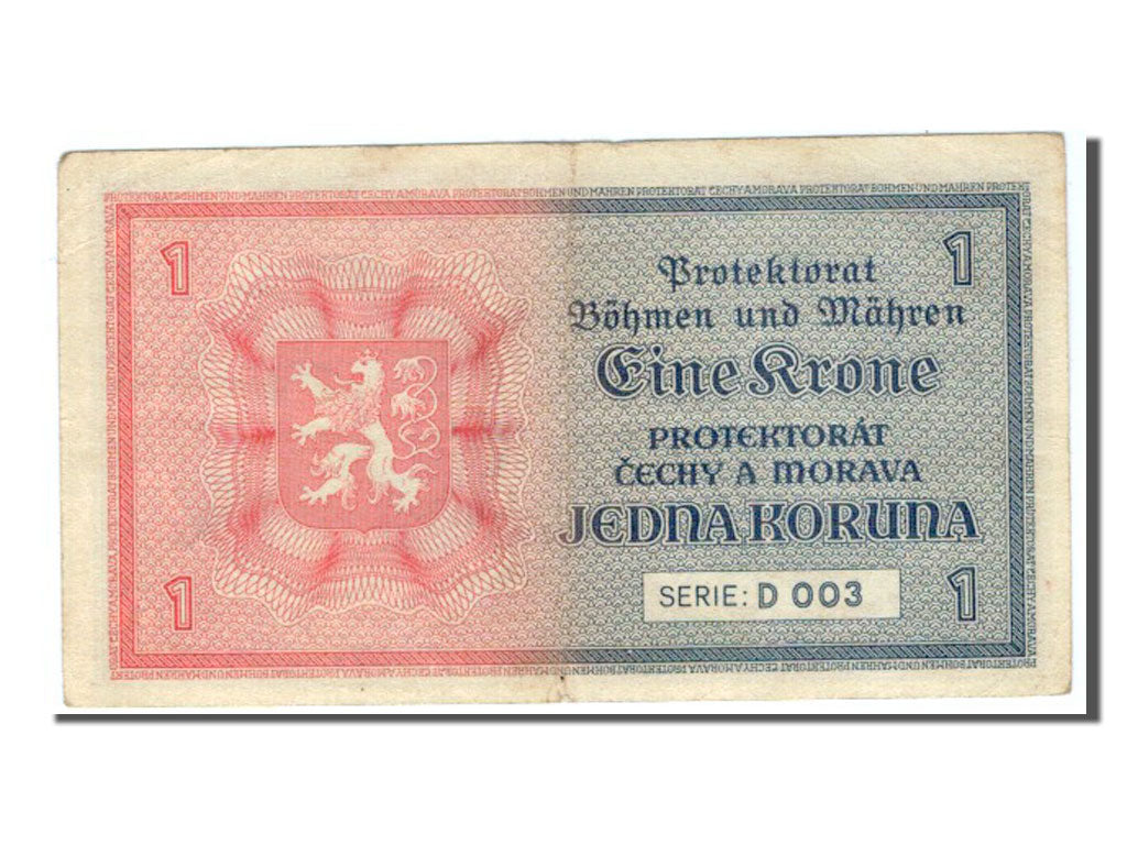 Bohemia and Moravia, 1 Koruna, 1940, KM #3a, EF(40-45), D003