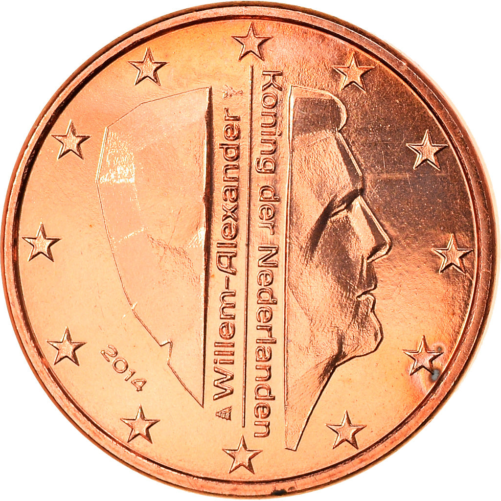 Netherlands, Euro Cent, 2014, MS(63), Copper Plated Steel